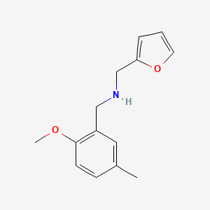 molecular formula C14H17NO2 B14908498 1-(Furan-2-yl)-N-(2-methoxy-5-methylbenzyl)methanamine 