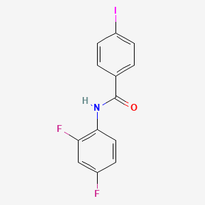 molecular formula C13H8F2INO B14908515 N-(2,4-difluorophenyl)-4-iodobenzamide 