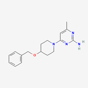 molecular formula C17H22N4O B14908519 4-(4-(Benzyloxy)piperidin-1-yl)-6-methylpyrimidin-2-amine 