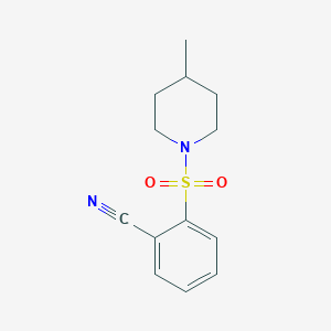 molecular formula C13H16N2O2S B14908532 2-((4-Methylpiperidin-1-yl)sulfonyl)benzonitrile 