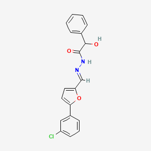 molecular formula C19H15ClN2O3 B14908552 N'-{(E)-[5-(3-chlorophenyl)furan-2-yl]methylidene}-2-hydroxy-2-phenylacetohydrazide 