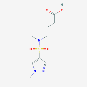 molecular formula C9H15N3O4S B14908563 4-((n,1-Dimethyl-1h-pyrazole)-4-sulfonamido)butanoic acid 