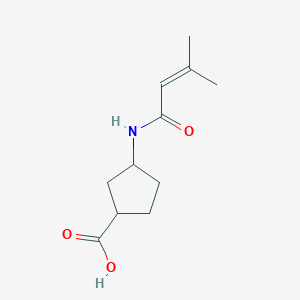 molecular formula C11H17NO3 B14908608 3-(3-Methylbut-2-enamido)cyclopentane-1-carboxylic acid 