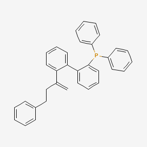 molecular formula C34H29P B14908611 Diphenyl(2'-(4-phenylbut-1-en-2-yl)-[1,1'-biphenyl]-2-yl)phosphane 