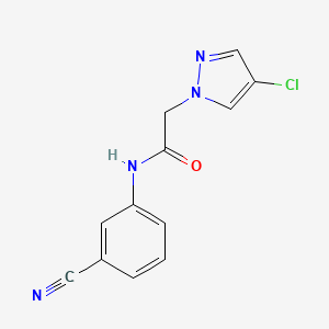 molecular formula C12H9ClN4O B14908626 2-(4-chloro-1H-pyrazol-1-yl)-N-(3-cyanophenyl)acetamide 