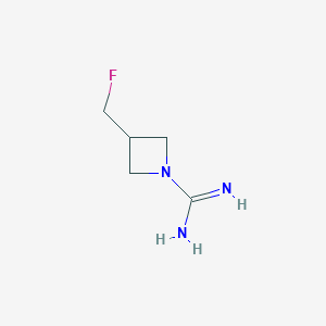 molecular formula C5H10FN3 B1490866 3-(Fluoromethyl)azetidine-1-carboximidamide CAS No. 2097955-81-0