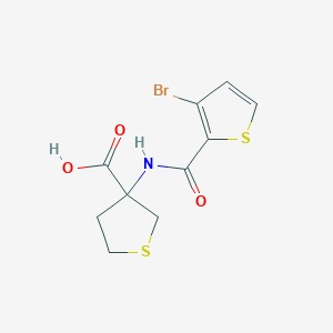 molecular formula C10H10BrNO3S2 B14908665 3-(3-Bromothiophene-2-carboxamido)tetrahydrothiophene-3-carboxylic acid 