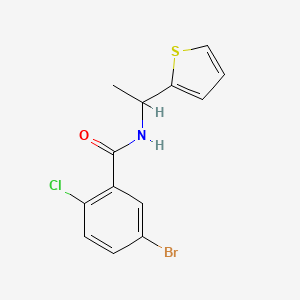 5-Bromo-2-chloro-N-(1-(thiophen-2-yl)ethyl)benzamide