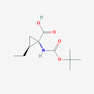 (1S,2S)-1-((Tert-butoxycarbonyl)amino)-2-ethylcyclopropane-1-carboxylic acid