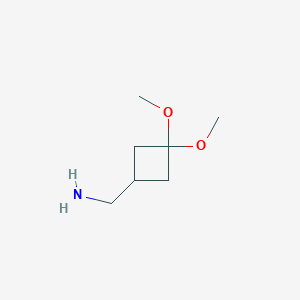 molecular formula C7H15NO2 B1490871 (3,3-二甲氧基环丁基)甲胺 CAS No. 1392803-86-9