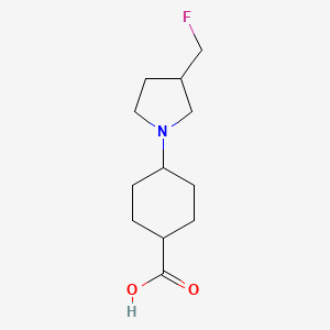 molecular formula C12H20FNO2 B1490873 4-(3-(氟甲基)吡咯烷-1-基)环己烷-1-羧酸 CAS No. 2091639-73-3