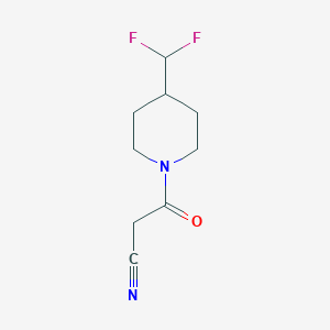 molecular formula C9H12F2N2O B1490875 3-(4-(ジフルオロメチル)ピペリジン-1-イル)-3-オキソプロパンニトリル CAS No. 1935113-38-4