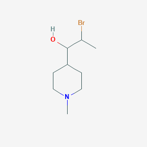 molecular formula C9H18BrNO B14908764 2-Bromo-1-(1-methylpiperidin-4-yl)propan-1-ol 