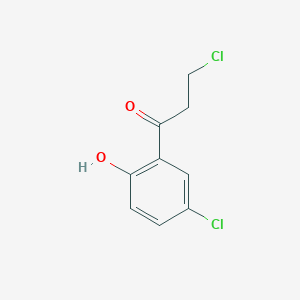 molecular formula C9H8Cl2O2 B14908772 3-Chloro-1-(5-chloro-2-hydroxyphenyl)propan-1-one 