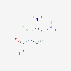 molecular formula C7H7ClN2O2 B14908779 3,4-Diamino-2-chlorobenzoic acid 