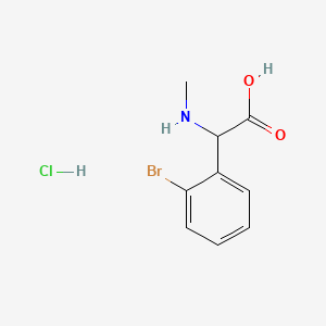 molecular formula C9H11BrClNO2 B14908789 2-(2-Bromophenyl)-2-(methylamino)acetic acid hydrochloride 