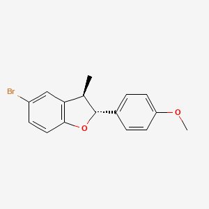 molecular formula C16H15BrO2 B14908802 rel-(2R,3R)-5-Bromo-2-(4-methoxyphenyl)-3-methyl-2,3-dihydrobenzofuran 