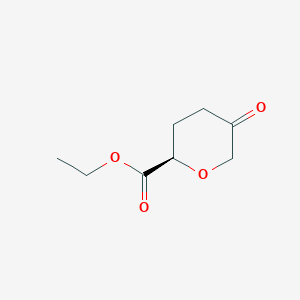 molecular formula C8H12O4 B14908810 Ethyl (R)-5-oxotetrahydro-2H-pyran-2-carboxylate 