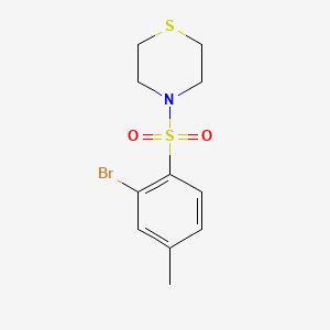 molecular formula C11H14BrNO2S2 B14908816 4-((2-Bromo-4-methylphenyl)sulfonyl)thiomorpholine 