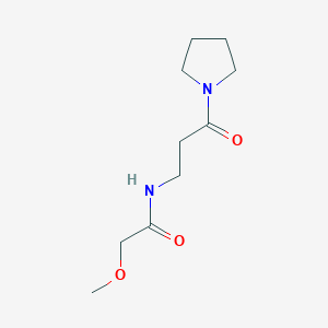 molecular formula C10H18N2O3 B14908834 2-Methoxy-N-(3-oxo-3-(pyrrolidin-1-yl)propyl)acetamide 