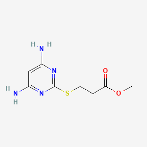 molecular formula C8H12N4O2S B14908894 Methyl 3-((4,6-diaminopyrimidin-2-yl)thio)propanoate 