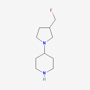 molecular formula C10H19FN2 B1490890 4-(3-(Fluoromethyl)pyrrolidin-1-yl)piperidine CAS No. 2090990-26-2