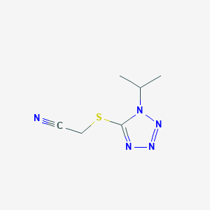 molecular formula C6H9N5S B14908908 2-((1-Isopropyl-1h-tetrazol-5-yl)thio)acetonitrile 