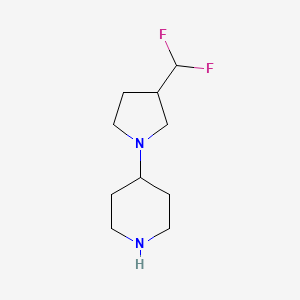 molecular formula C10H18F2N2 B1490891 4-(3-(二氟甲基)吡咯烷-1-基)哌啶 CAS No. 2098117-13-4