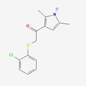 2-((2-Chlorophenyl)thio)-1-(2,5-dimethyl-1h-pyrrol-3-yl)ethan-1-one