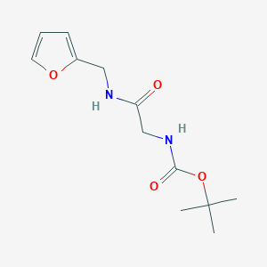 molecular formula C12H18N2O4 B14908953 tert-Butyl (2-((furan-2-ylmethyl)amino)-2-oxoethyl)carbamate 