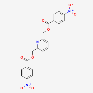 molecular formula C21H15N3O8 B14908989 2,6-Pyridinediylbis(methylene) bis(4-nitrobenzoate) 