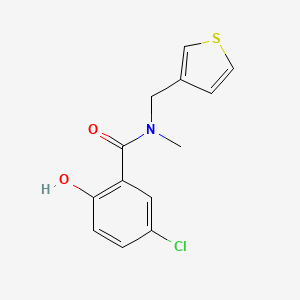 molecular formula C13H12ClNO2S B14908991 5-chloro-2-hydroxy-N-methyl-N-(thiophen-3-ylmethyl)benzamide 