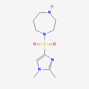 molecular formula C10H18N4O2S B14909009 1-((1,2-Dimethyl-1h-imidazol-4-yl)sulfonyl)-1,4-diazepane 