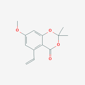 molecular formula C13H14O4 B14909010 7-Methoxy-2,2-dimethyl-5-vinyl-4H-benzo[d][1,3]dioxin-4-one 