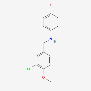 molecular formula C14H13ClFNO B14909013 N-(3-chloro-4-methoxybenzyl)-4-fluoroaniline 