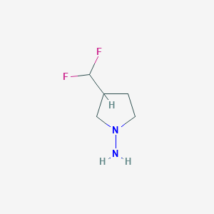 molecular formula C5H10F2N2 B1490902 3-(Difluoromethyl)pyrrolidin-1-amine CAS No. 2097978-73-7