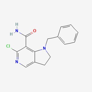 1-benzyl-6-chloro-2,3-dihydro-1H-pyrrolo[3,2-c]pyridine-7-carboxamide