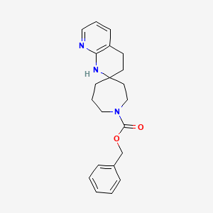 molecular formula C21H25N3O2 B14909028 Benzyl 3',4'-dihydro-1'H-spiro[azepane-4,2'-[1,8]naphthyridine]-1-carboxylate 