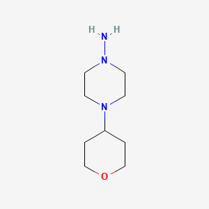 molecular formula C9H19N3O B1490906 4-(四氢-2H-吡喃-4-基)哌嗪-1-胺 CAS No. 916519-01-2