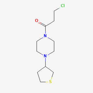 molecular formula C11H19ClN2OS B1490907 3-氯-1-(4-(四氢噻吩-3-基)哌嗪-1-基)丙انون CAS No. 2091224-02-9