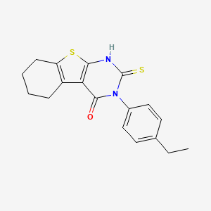 molecular formula C18H18N2OS2 B14909084 3-(4-ethylphenyl)-2-thioxo-2,3,5,6,7,8-hexahydro[1]benzothieno[2,3-d]pyrimidin-4(1H)-one 