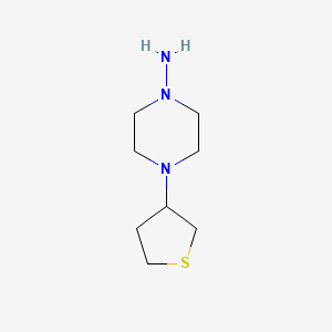 molecular formula C8H17N3S B1490909 4-(Tetrahydrothiophen-3-yl)piperazin-1-amine CAS No. 2098082-19-8