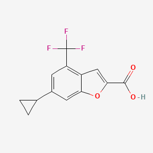 6-Cyclopropyl-4-(trifluoromethyl)benzofuran-2-carboxylic acid