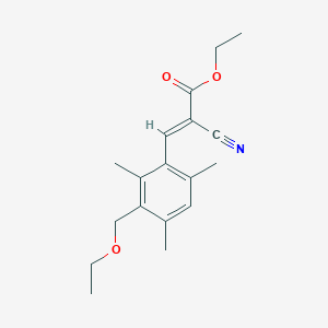 molecular formula C18H23NO3 B14909093 ethyl (2E)-2-cyano-3-[3-(ethoxymethyl)-2,4,6-trimethylphenyl]prop-2-enoate 