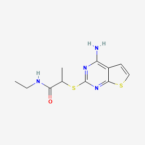 2-((4-Aminothieno[2,3-d]pyrimidin-2-yl)thio)-N-ethylpropanamide