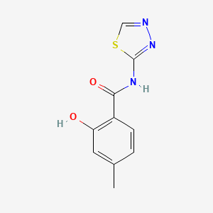 molecular formula C10H9N3O2S B14909098 2-hydroxy-4-methyl-N-(1,3,4-thiadiazol-2-yl)benzamide 