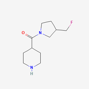 molecular formula C11H19FN2O B1490912 (3-(Fluoromethyl)pyrrolidin-1-yl)(piperidin-4-yl)methanone CAS No. 2092062-40-1