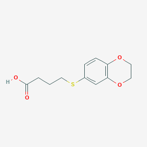 4-((2,3-Dihydrobenzo[b][1,4]dioxin-6-yl)thio)butanoic acid