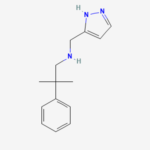 molecular formula C14H19N3 B14909152 n-((1h-Pyrazol-3-yl)methyl)-2-methyl-2-phenylpropan-1-amine 