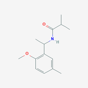 molecular formula C14H21NO2 B14909157 n-(1-(2-Methoxy-5-methylphenyl)ethyl)isobutyramide 